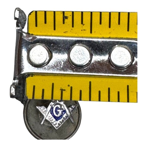 White Gold Master Free Mason Blue G Lodge Men's Lapel Pin 10k Diamond Masonic - Picture 4 of 6